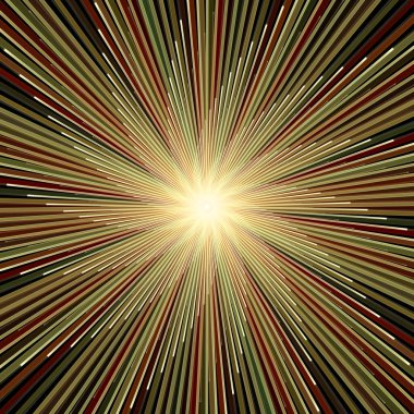 Fraktal Patlama Şablonu serisi. Çizim ve tasarım için kullanılan ince çizgi radyal deseninin oluşturulması.