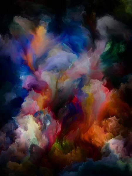 ペイントムーブメント カラードリームシリーズ 想像力 創造性 絵画に関連する概念におけるグラデーションとスペクトルの色合いのイメージ — ストック写真
