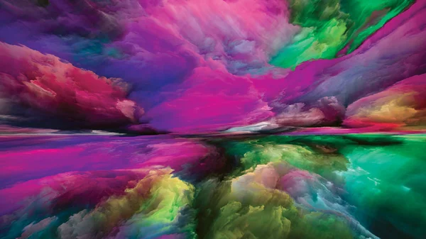 Träume Vom Himmel Flucht Die Realität Abstrakte Komposition Surrealer Sonnenaufgangsfarben — Stockfoto