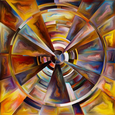 Radiant Circle serisi. Enerji, maneviyat ve sanat konularındaki parlak soyut radyal tasarım