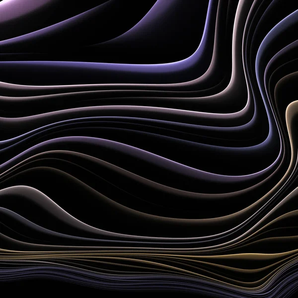 Fractal Waves Rendered High Resolution Use Scientific Illustration Graphic Design — Stock Photo, Image