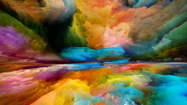 Спектральні Хмари Втеча Серії Реалій Дизайн Тла Сюрреалістичного Заходу Сонця — стокове фото