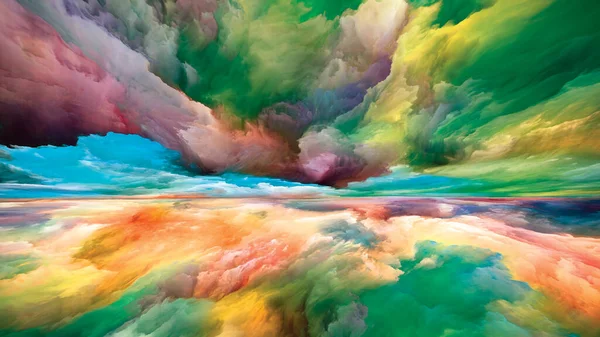 Paisaje Imaginación Seeing Never World Series Fondo Colores Texturas Nubes — Foto de Stock