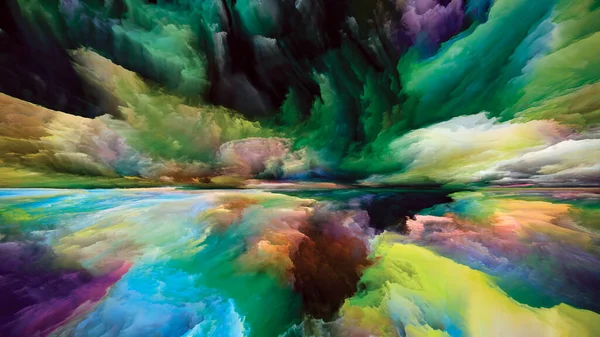 風景の数学 世界シリーズには登場しない 内なる生命 ドラマ デザインに関連する色 グラデーションの雲で構成された芸術的抽象化 — ストック写真