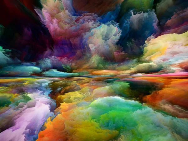 Paesaggio Arcobaleno Vedendo Mai Serie Del Mondo Sfondo Composto Colori — Foto Stock