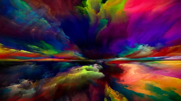 Спектральні Хмари Втеча Серії Реалій Аранжування Сюрреалістичного Заходу Сонця Кольори — стокове фото