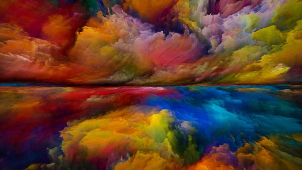 Vistas Color Útěk Reality Souhra Surrealistických Barev Textur Západu Slunce — Stock fotografie