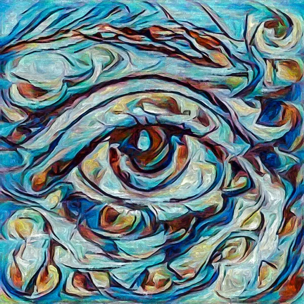 Künstlerische Vision Weibliches Auge Abstrakten Malstil Zum Thema Innenwelt Kreativität — Stockfoto