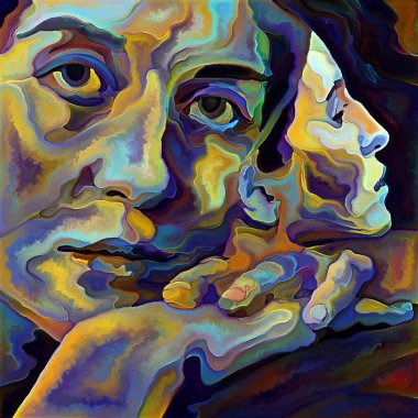 Inner Argument serisi. Ego, insan zihni, mistisizm, psikoloji, iç dünya, yaratıcılık, kendini ifade ve sanat konularındaki kadın yüzleri.