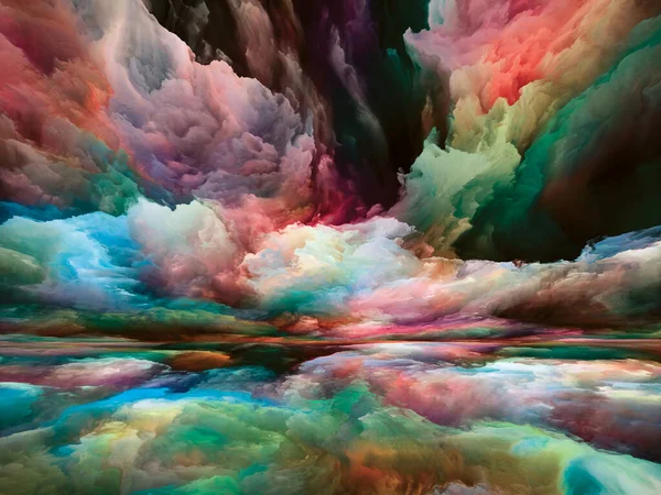 景観幾何学 世界シリーズには登場しない 内側の生活 ドラマ 芸術とデザインに関連する概念における色 テクスチャ グラデーションの雲のイメージ — ストック写真