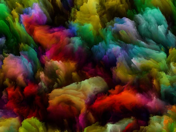 彩色漩涡系列 画布上水彩画彩色运动的创造性安排 为生活 创意和艺术项目服务 — 图库照片