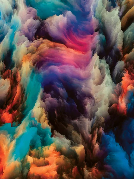 Серия Color Swirl Организация Красочного Движения Жидкой Краски Холсте Тему — стоковое фото