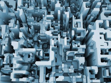 Matematik, bilim ve dijital gerçeklik konularında parçalanmış sayıların 3 boyutlu yorumlanması.