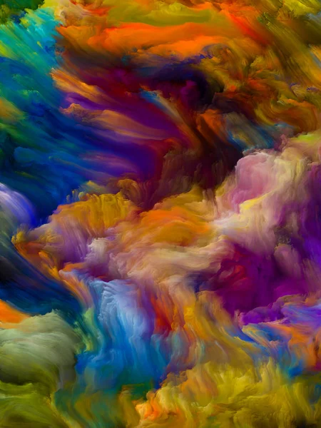 カラー ウォールシリーズ 創造性 芸術作品のためのキャンバス上の液体塗料のカラフルな動きの視覚的に楽しい組成物 — ストック写真