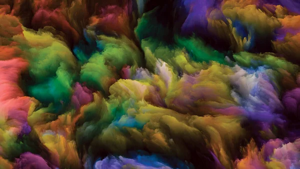 Серия Color Swirl Графическая Композиция Красочного Движения Жидкой Краски Холсте — стоковое фото