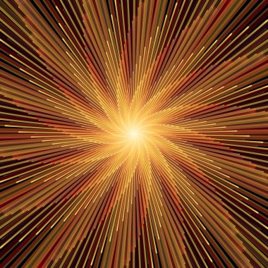 Fraktal Patlama Şablonu serisi. Çizim ve tasarım için kullanılan ince çizgi radyal deseninin oluşturulması.