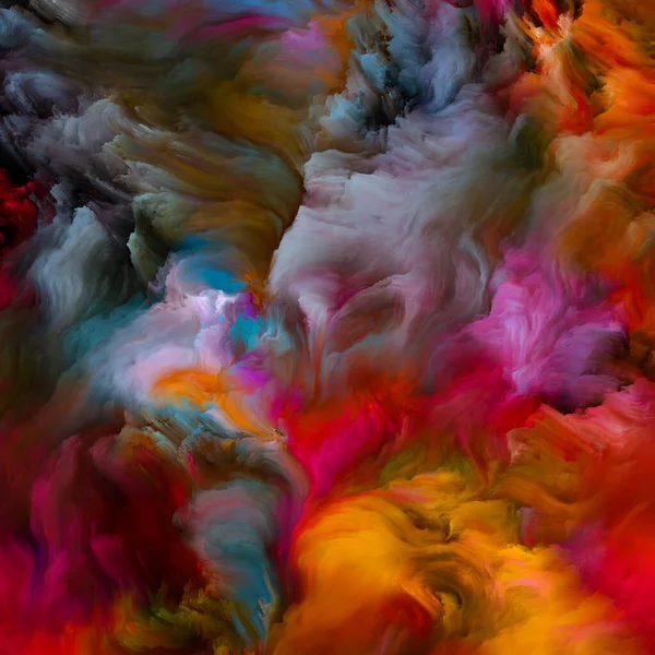 Color Swirl Serien Visuellt Tilltalande Sammansättning Färgglada Rörelse Flytande Färg — Stockfoto