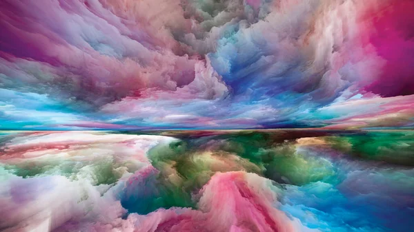 Хмари Світла Втеча Серії Реалій Творче Розташування Сюрреалістичного Заходу Сонця — стокове фото