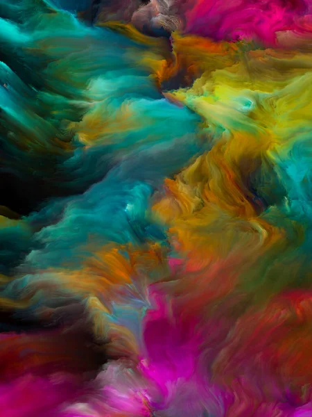 カラー ウォールシリーズ 創造性 芸術作品のためのキャンバス上の液体塗料のカラフルな動きで作られた視覚的に魅力的な背景 — ストック写真
