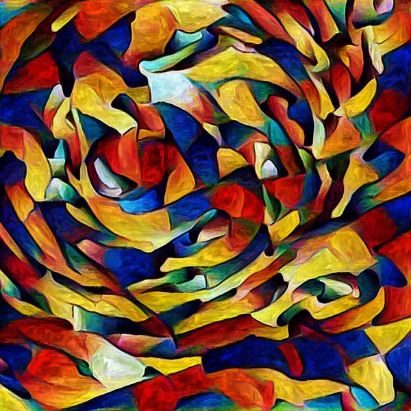 Série Pattern Art Motif Abstrait Formes Éléments Couleur Rendus Sur — Photo