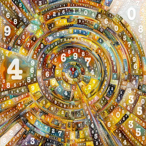Måla Efter Numbers Serien Abstrakt Färgglada Målning Disk Strålar Och — Stockfoto