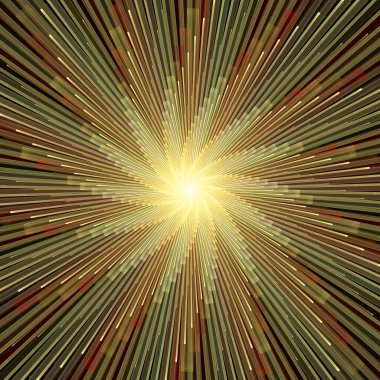 Fraktal Patlama Şablonu serisi. Çizim ve tasarım için kullanılan ince çizgi radyal deseninin oluşturulması.