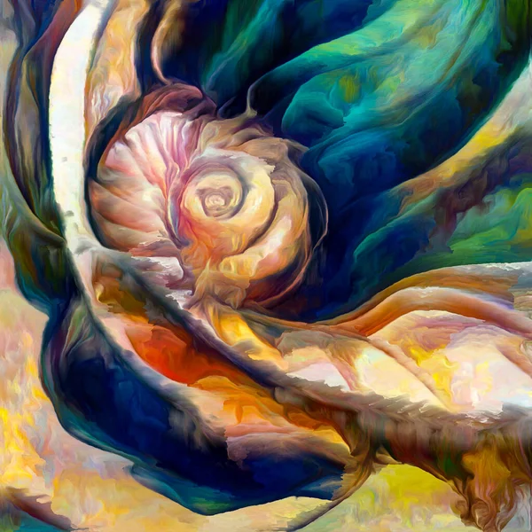 Dream Nautilus Series Interplay Spiral Structures Shell Patterns Colors Abstract —  Fotos de Stock