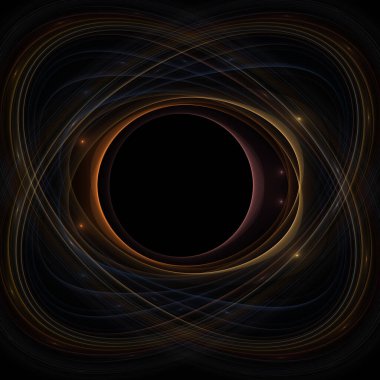 Bilimsel illüstrasyon ve grafik tasarım için yüksek çözünürlüklü alev fraktal yörüngeleri.