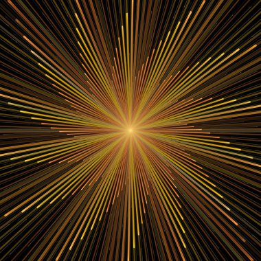 Fraktal Patlama Şablonu serisi. Çizim ve tasarım için kullanılan ince çizgi radyal deseninin oluşturulması.