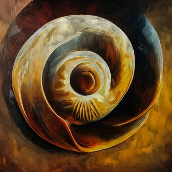 Dream Nautilus Series Interplay Spiral Structures Shell Patterns Colors Abstract — Zdjęcie stockowe