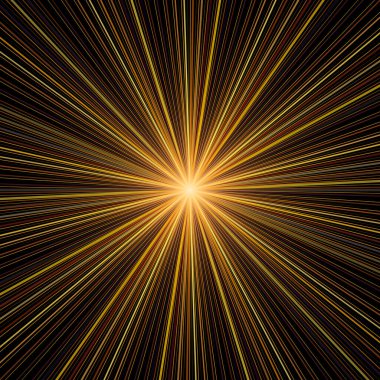 Fraktal Patlama Şablonu serisi. Çizim ve tasarım için kullanılan ince çizgi radyal deseninin oluşturulması.