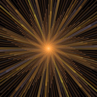 Fraktal Patlama Şablonu serisi. Çizim ve tasarım için kullanılan ince çizgi radyal deseninin oluşturulması.