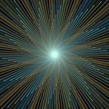 Fraktal Patlama Şablonu serisi. Çizim ve tasarım için kullanılan ince çizgi radyal deseninin oluşturulması.