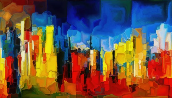 Landscapes Color Series Interplay Vibrant Shapes Strokes Subject Art Creativity — Fotografia de Stock