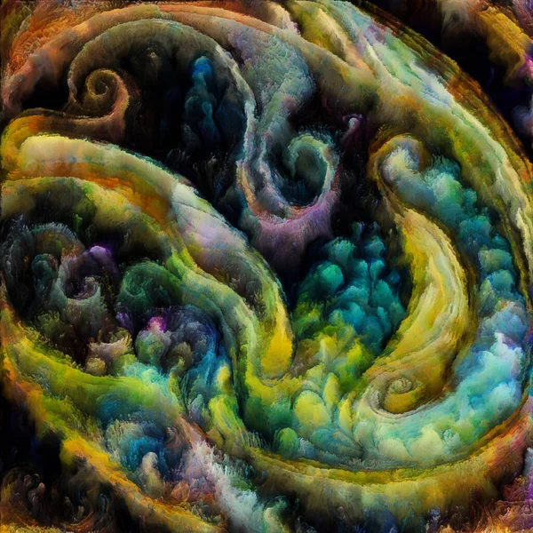 Renkli Rüya Serisi Sanat Hayal Gücü Tasarım Üzerine Boyanmış Organik — Stok fotoğraf
