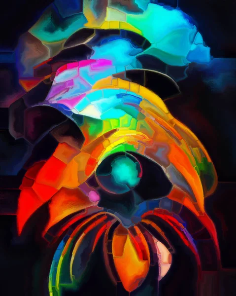 Kolorowy Serial Abstrakcyjny Kontekst Pociągnięć Dubów Farby Kolorowej Temat Sztuki — Zdjęcie stockowe