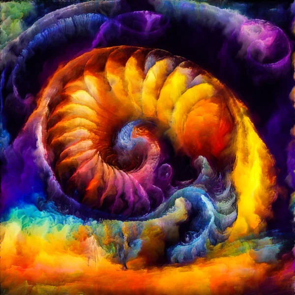 Serie Sueños Espiral Fondo Formas Naturales Surrealistas Texturas Colores Sobre — Foto de Stock