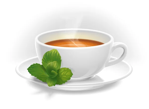 Cup of tea with mint — Stock Photo, Image