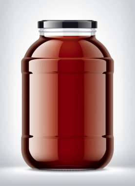 Arkaplanda kirazlı cam kavanoz veya nar suyu. 