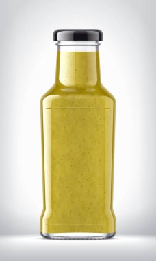 Arkaplanda Cam Şişe. 