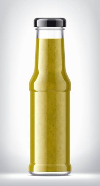 Arkaplanda Cam Şişe. 