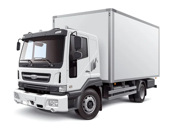 Camion Bianco Del Carro Commerciale — Foto Stock