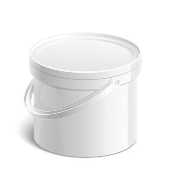 Arkaplanda Plastik Kova. 