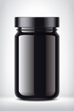 Arkaplanda Siyah Kavanoz. 