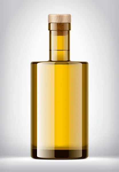 Farbe Glasflasche Mit Kork Auf Hintergrund — Stockfoto