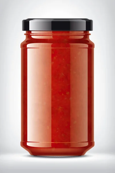 Glass Jar Mockup Background Sauce — Stock Photo, Image
