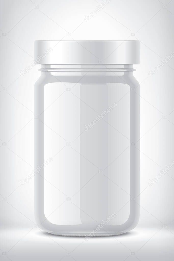 White Jar on Background. 