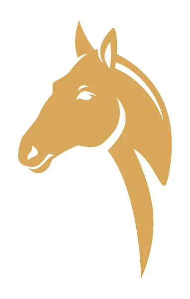 Uma Ilustração Simples Com Uma Cabeça Cavalo — Vetor de Stock