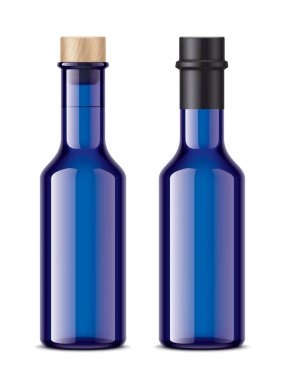 Arkaplanda renkli cam şişeler. 