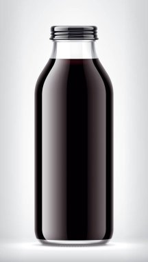 Arkaplanda Cam Şişe. 